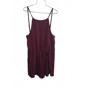 SHEIN Burgundy Sleeveless Romper Size XL